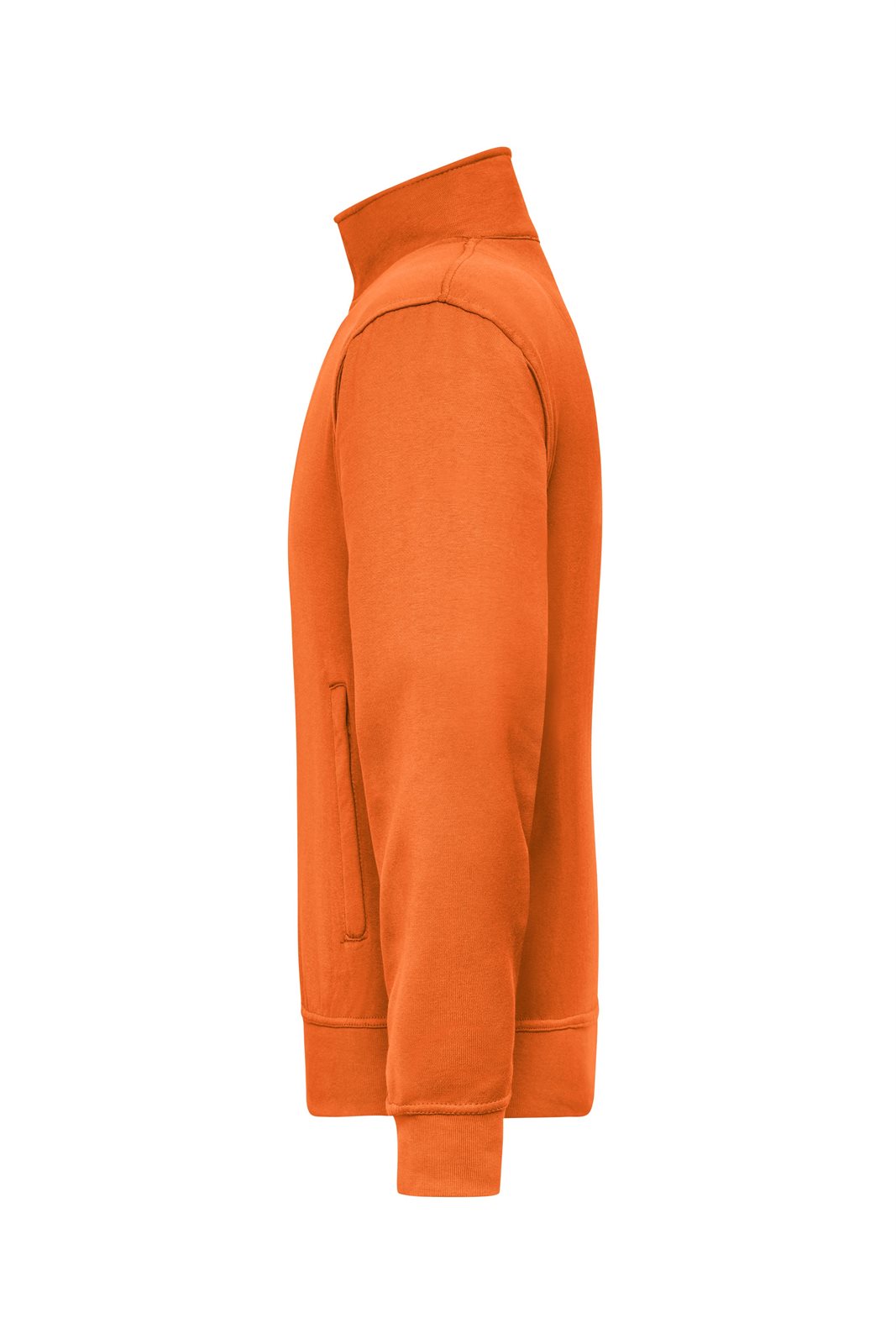 Jacke Unisex Orange – Workwear Sweat Jacket, Detailansicht