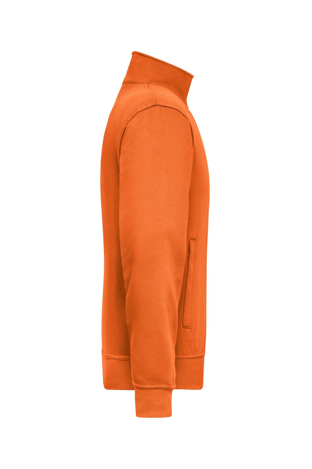 Jacke Unisex Orange – Workwear Sweat Jacket, Detailansicht