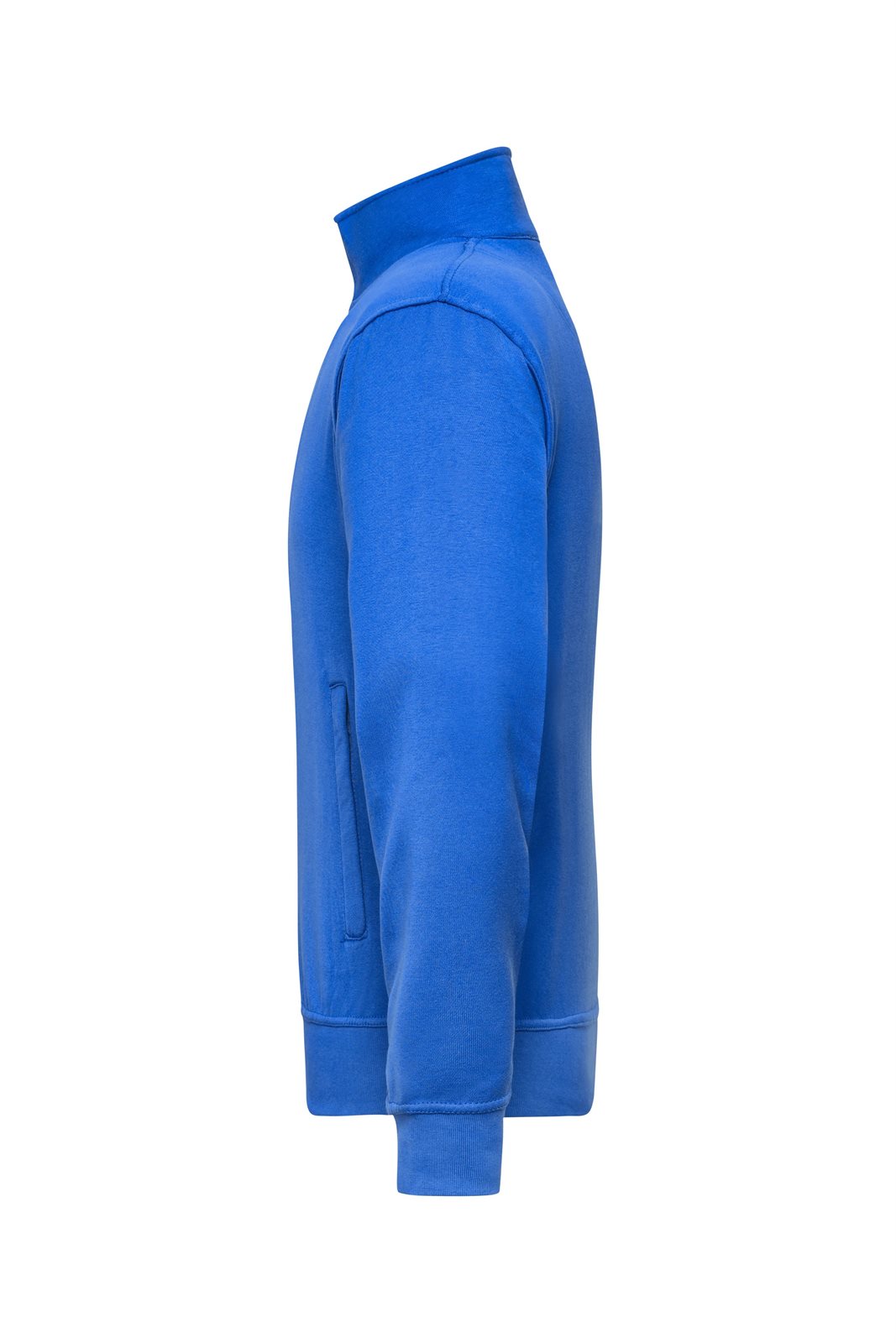 Jacke Unisex Blau – Workwear Sweat Jacket, Detailansicht
