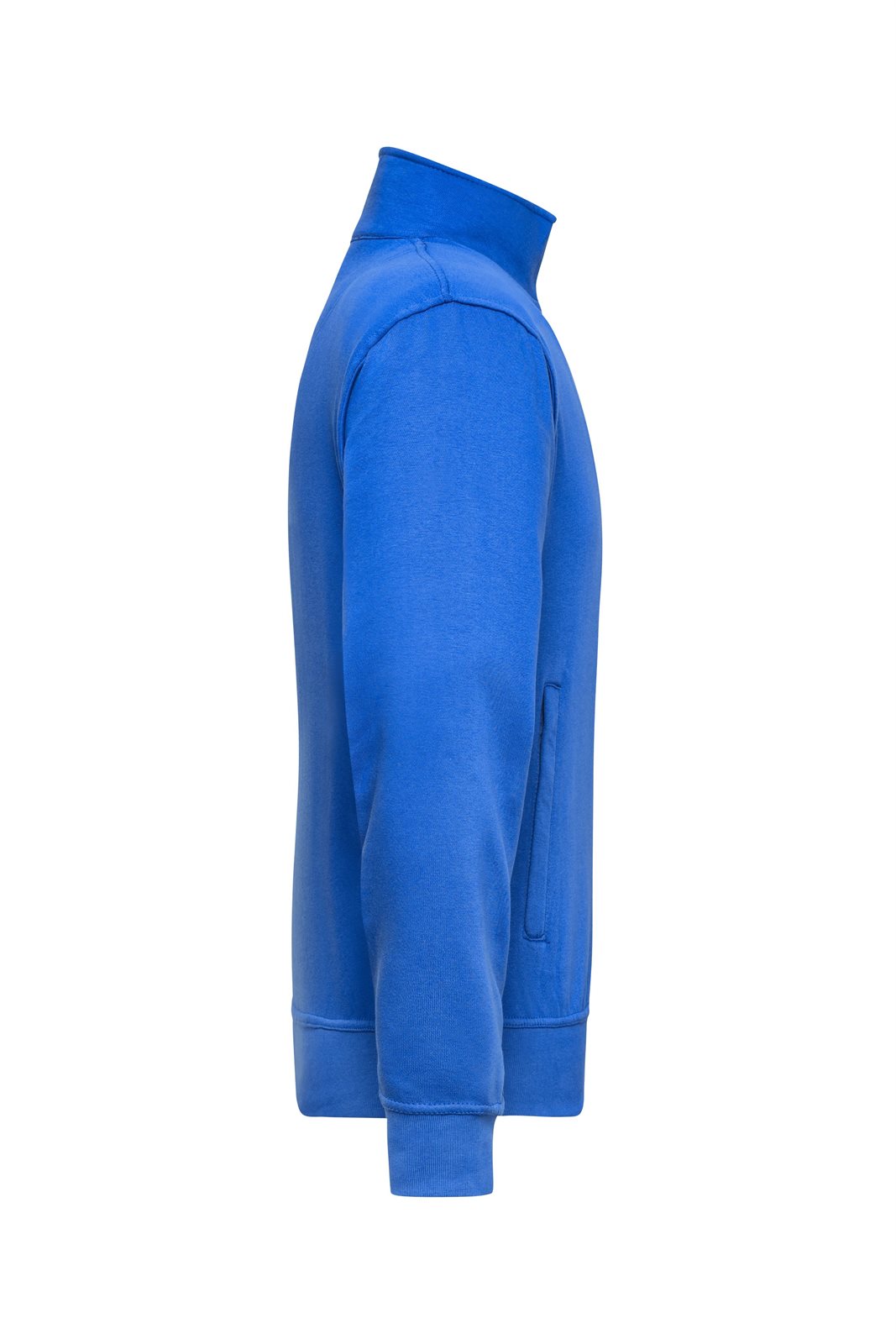 Jacke Unisex Blau – Workwear Sweat Jacket, Detailansicht