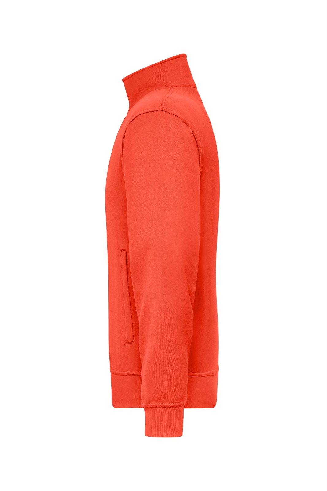 Jacke Unisex Orange – Workwear Sweat Jacket, Detailansicht