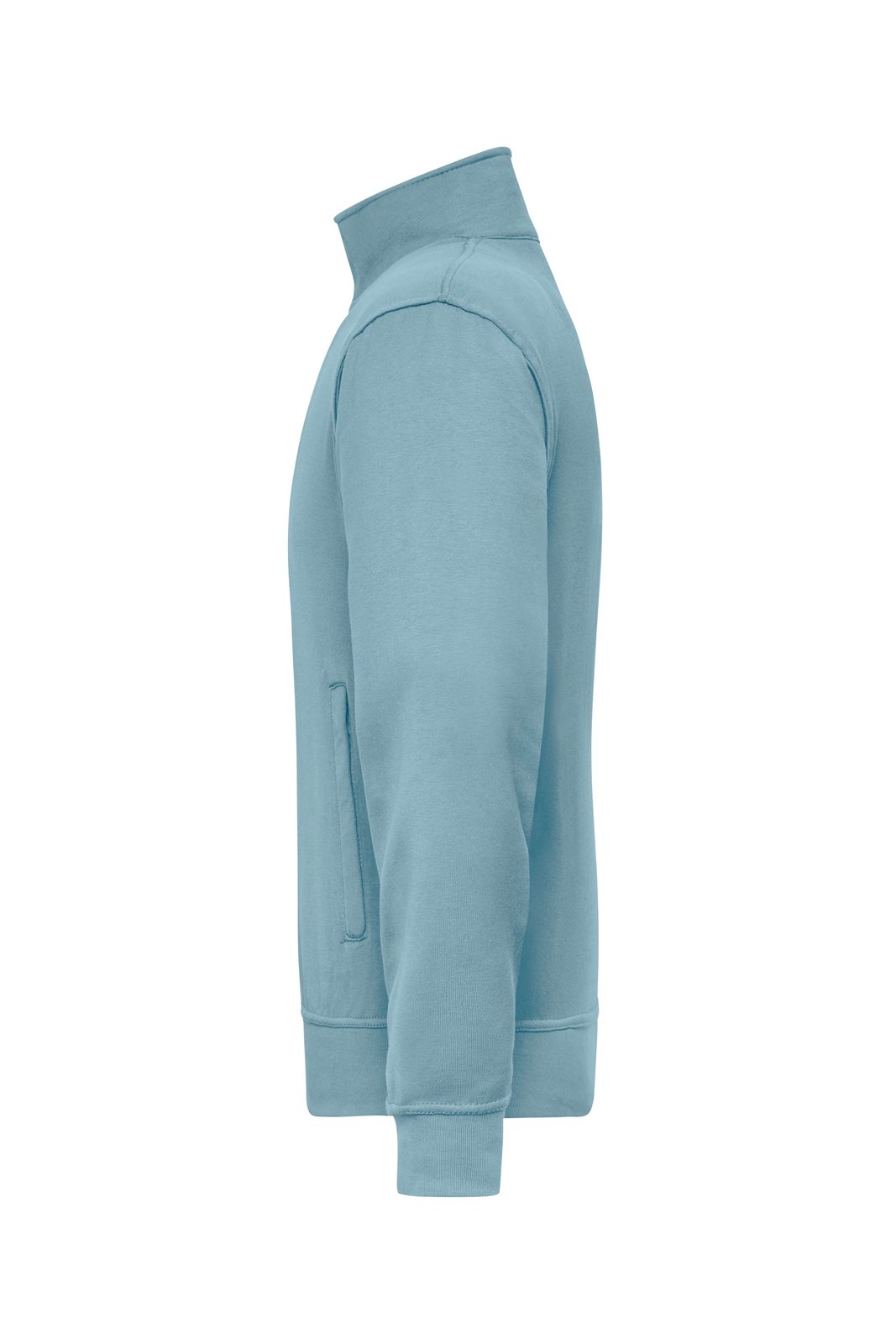 Jacke Unisex Blau/Grau – Workwear Sweat Jacket, Detailansicht