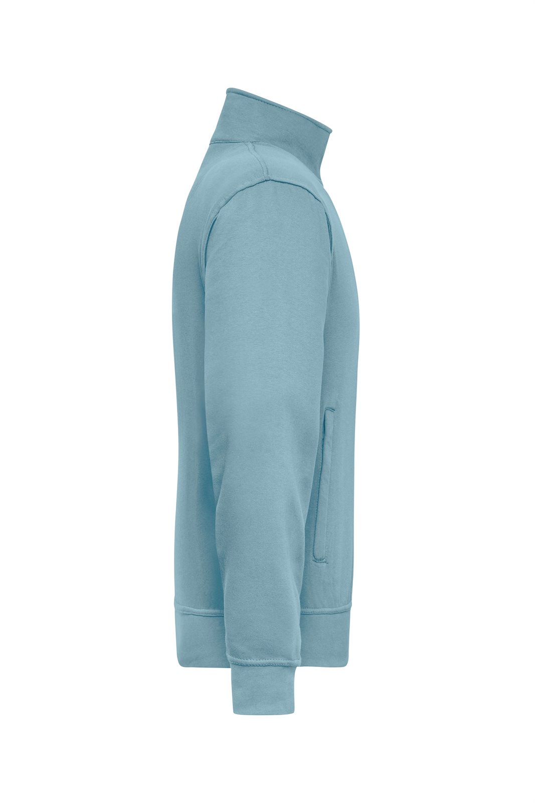 Jacke Unisex Blau/Grau – Workwear Sweat Jacket, Detailansicht