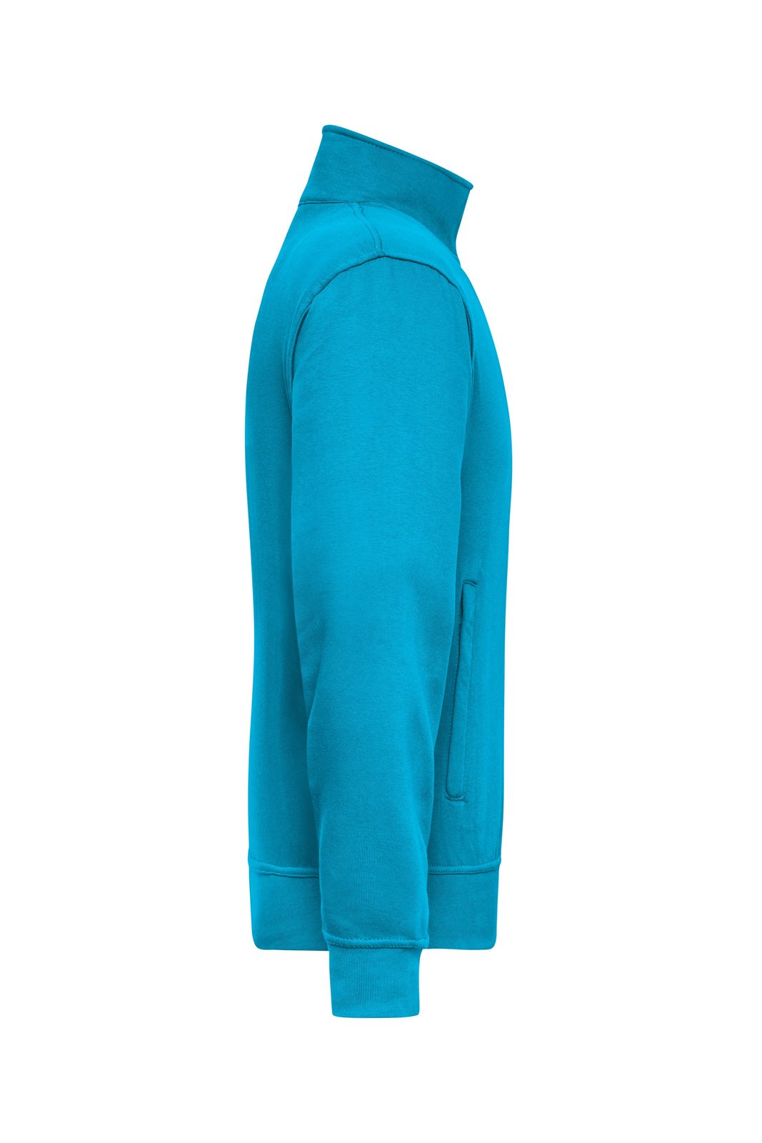Jacke Unisex Blau – Workwear Sweat Jacket, Detailansicht