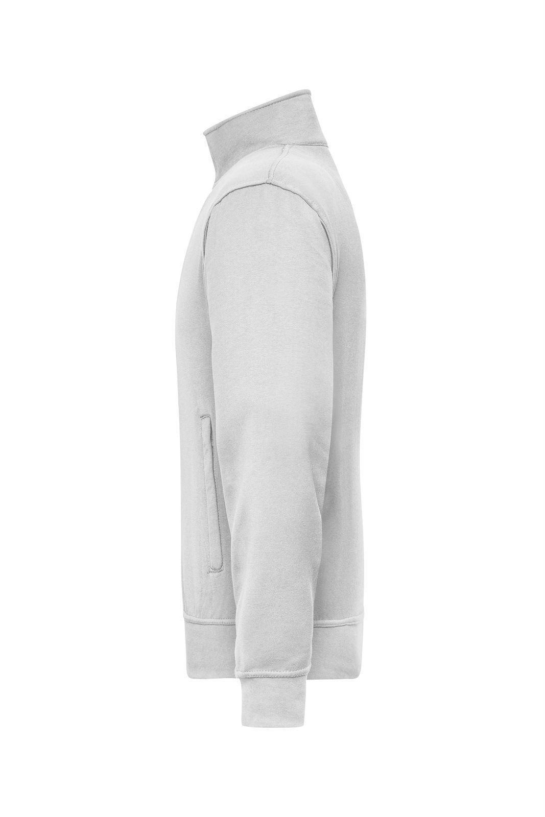 Jacke Unisex Weiß – Workwear Sweat Jacket, Detailansicht