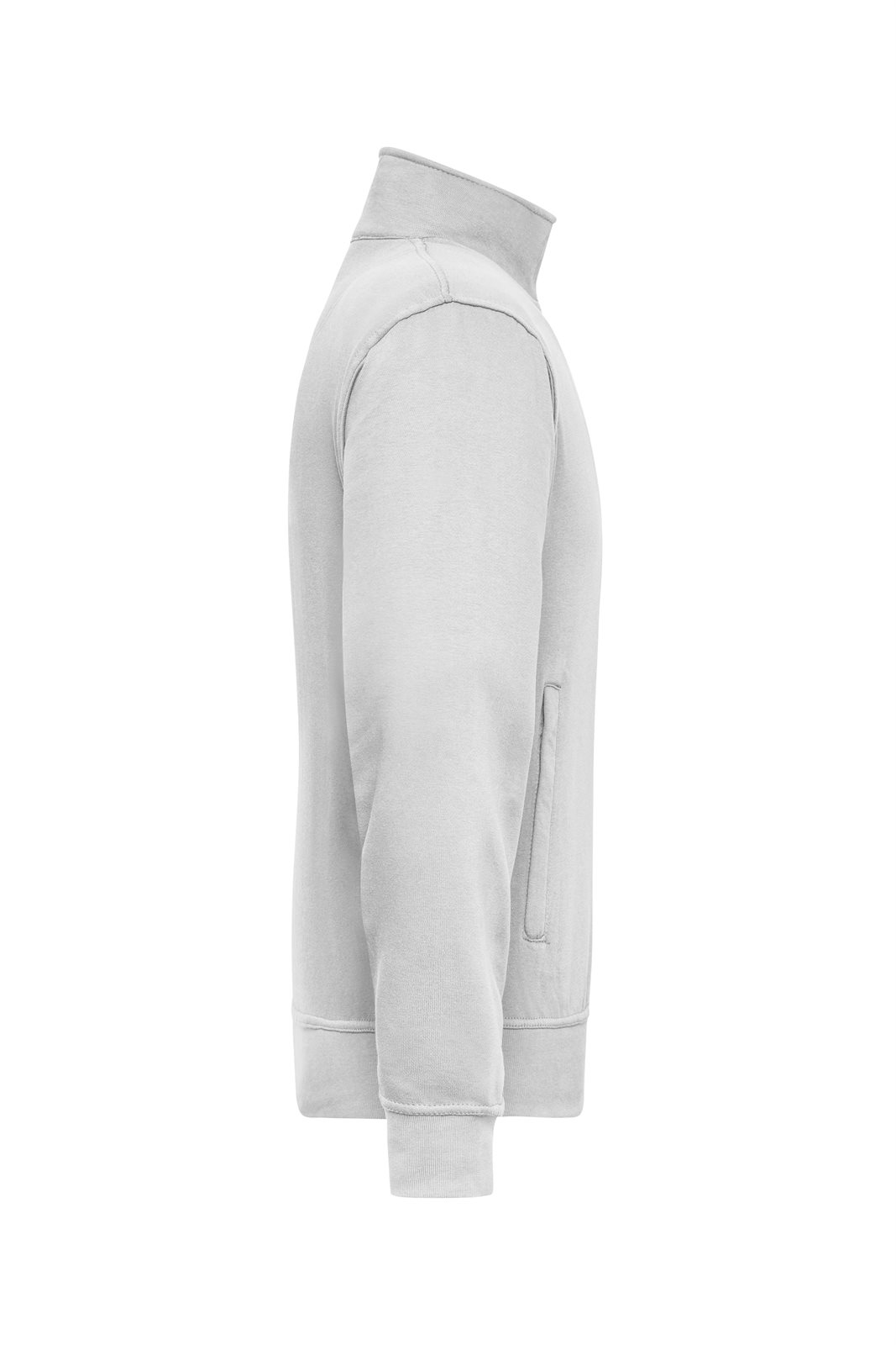 Jacke Unisex Weiß – Workwear Sweat Jacket, Detailansicht