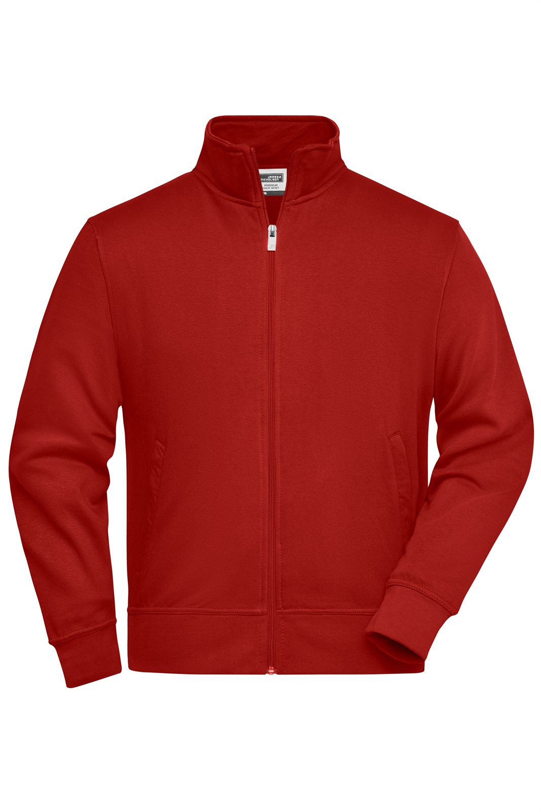 Jacke Unisex Rot/Weinrot – Workwear Sweat Jacket
