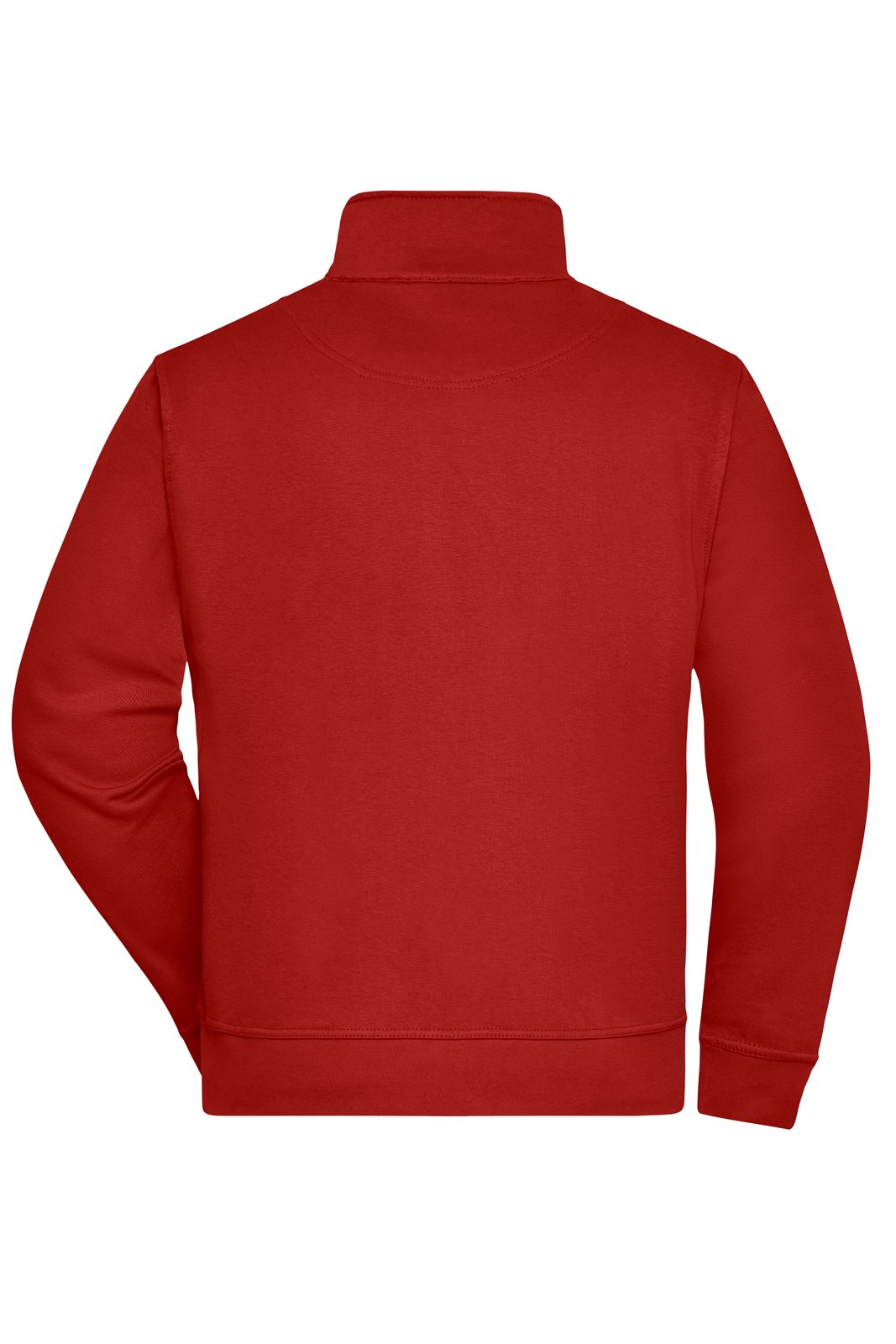 Jacke Unisex Rot/Weinrot – Workwear Sweat Jacket, Detailansicht