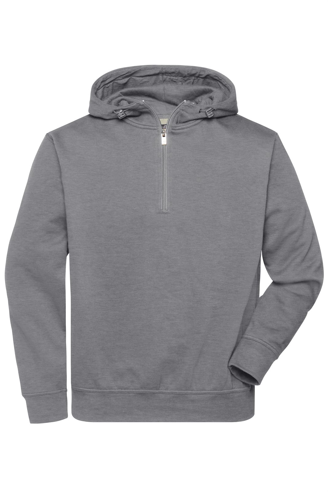 Pullover Unisex Grau – ORGANIC Workwear Half-Zip Hoody OCS Blended