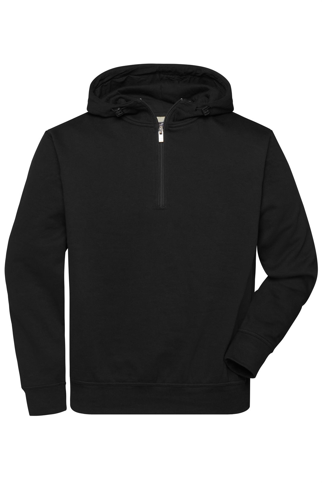 Pullover Unisex Schwarz – ORGANIC Workwear Half-Zip Hoody OCS Blended