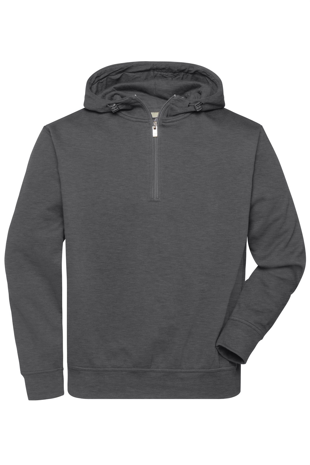 Pullover Unisex Grau – ORGANIC Workwear Half-Zip Hoody OCS Blended