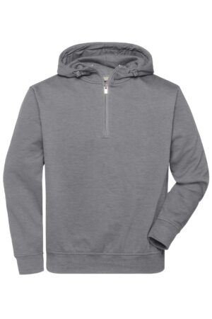 Pullover Unisex Schwarz – ORGANIC Workwear Half-Zip Hoody OCS Blended