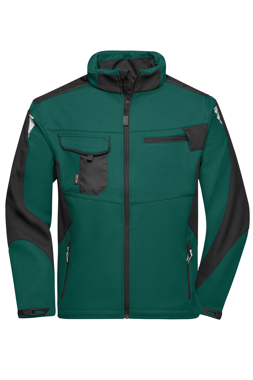 Jacke Unisex Schwarz/Grün – Workwear Softshell Jacket - STRONG -
