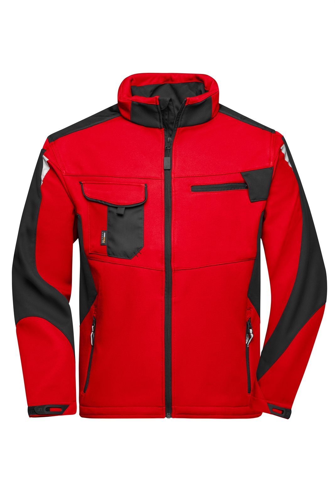Jacke Unisex Schwarz/Rot – Workwear Softshell Jacket - STRONG -
