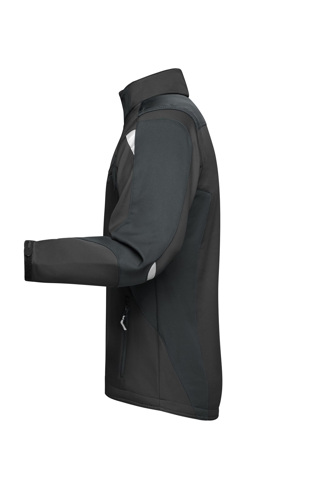 Jacke Unisex Schwarz – Workwear Softshell Jacket - STRONG -, Detailansicht