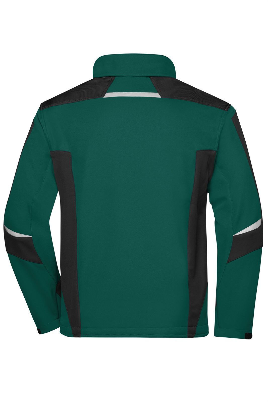 Jacke Unisex Schwarz/Grün – Workwear Softshell Jacket - STRONG -, Detailansicht