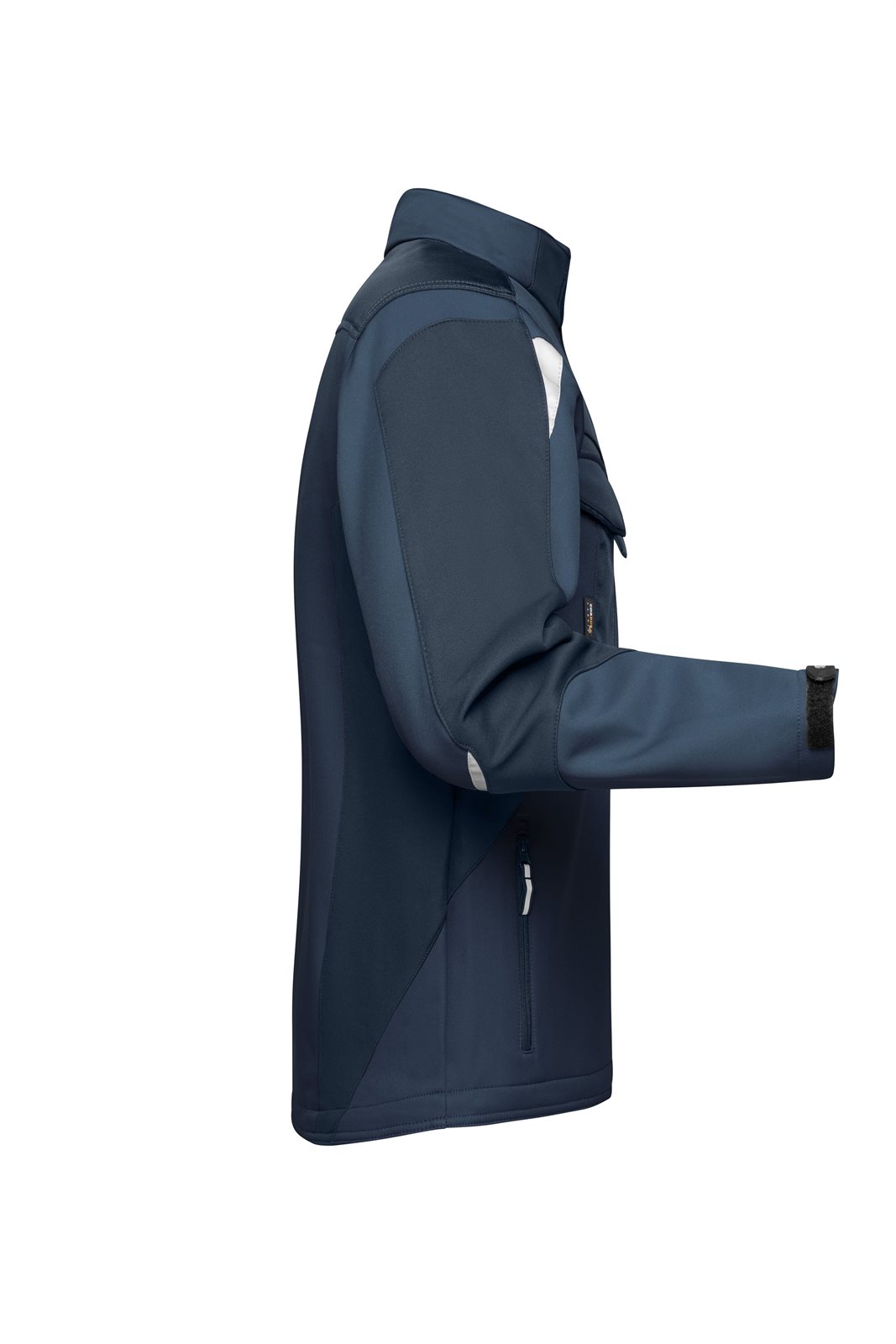 Jacke Unisex Blau – Workwear Softshell Jacket - STRONG -, Detailansicht