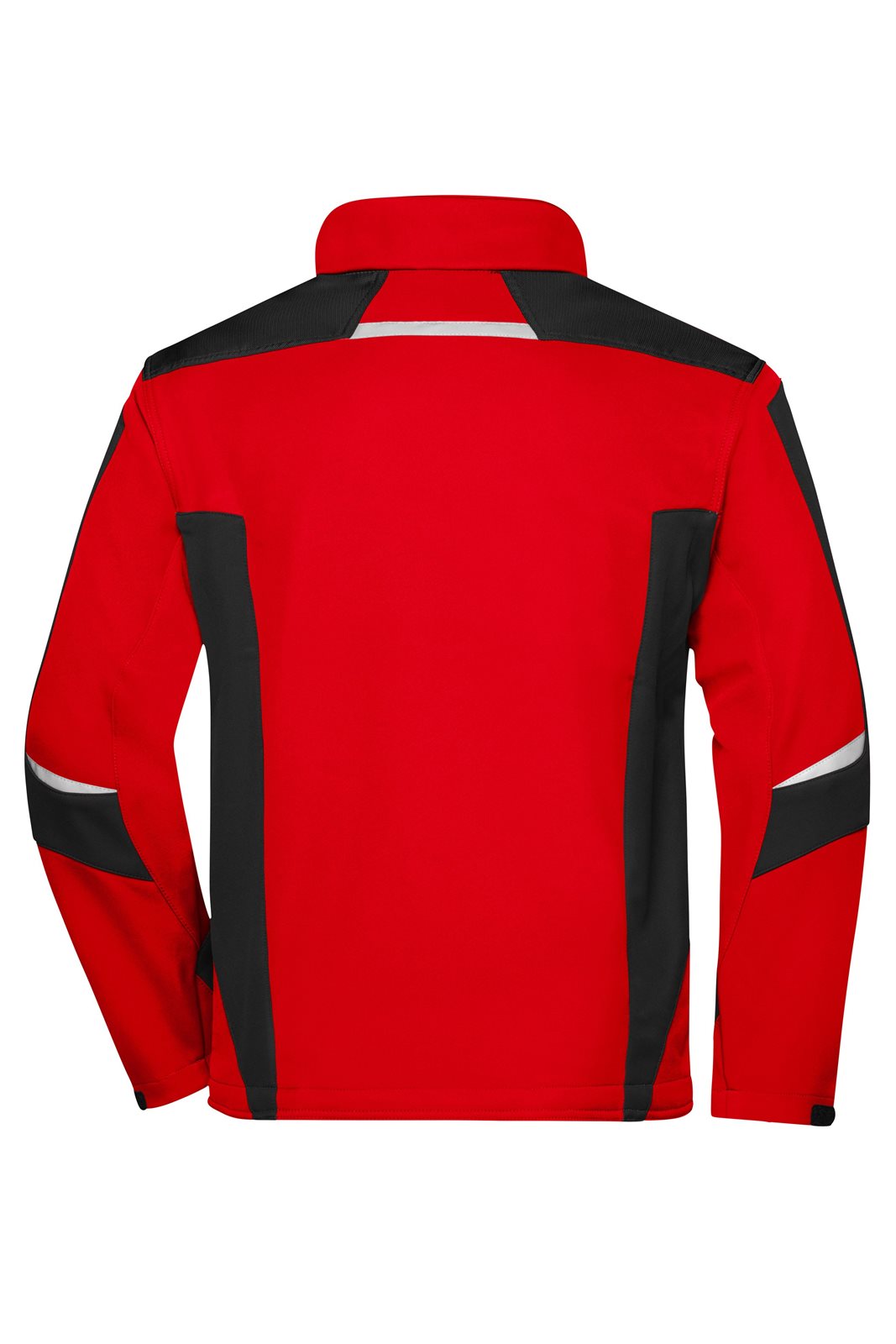 Jacke Unisex Schwarz/Rot – Workwear Softshell Jacket - STRONG -, Detailansicht