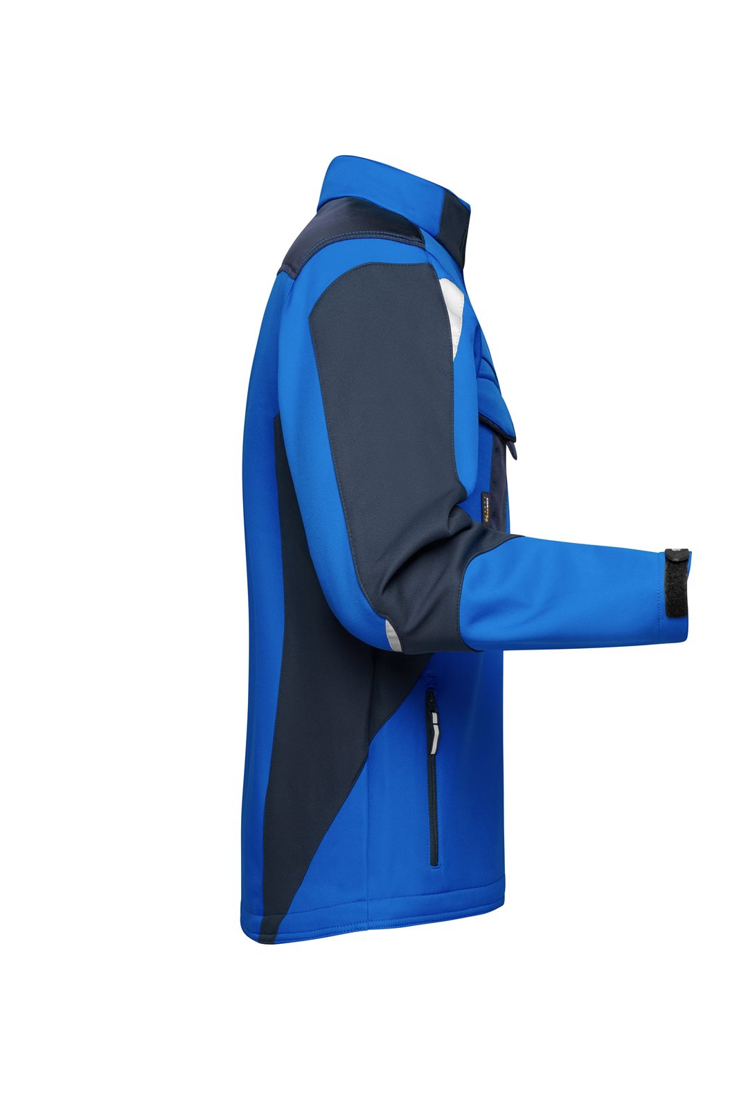 Jacke Unisex Blau – Workwear Softshell Jacket - STRONG -, Detailansicht