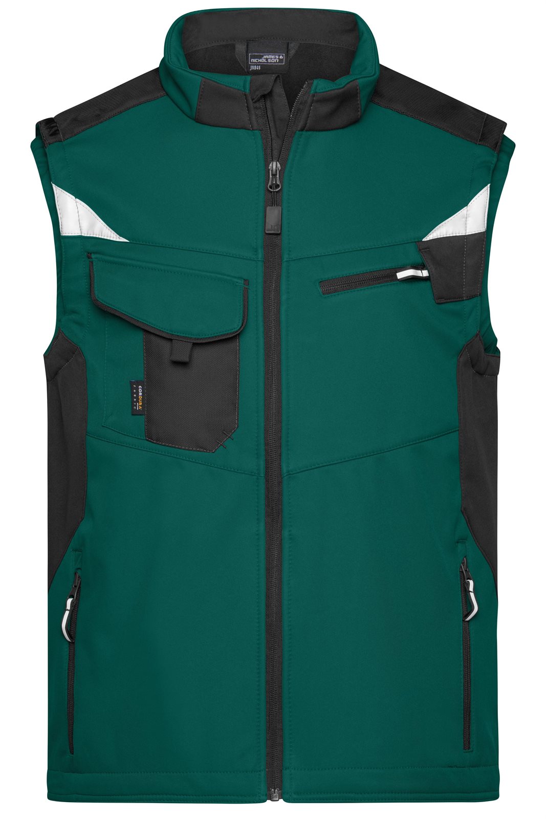 Weste Unisex Schwarz/Grün – Workwear Softshell Vest - STRONG -