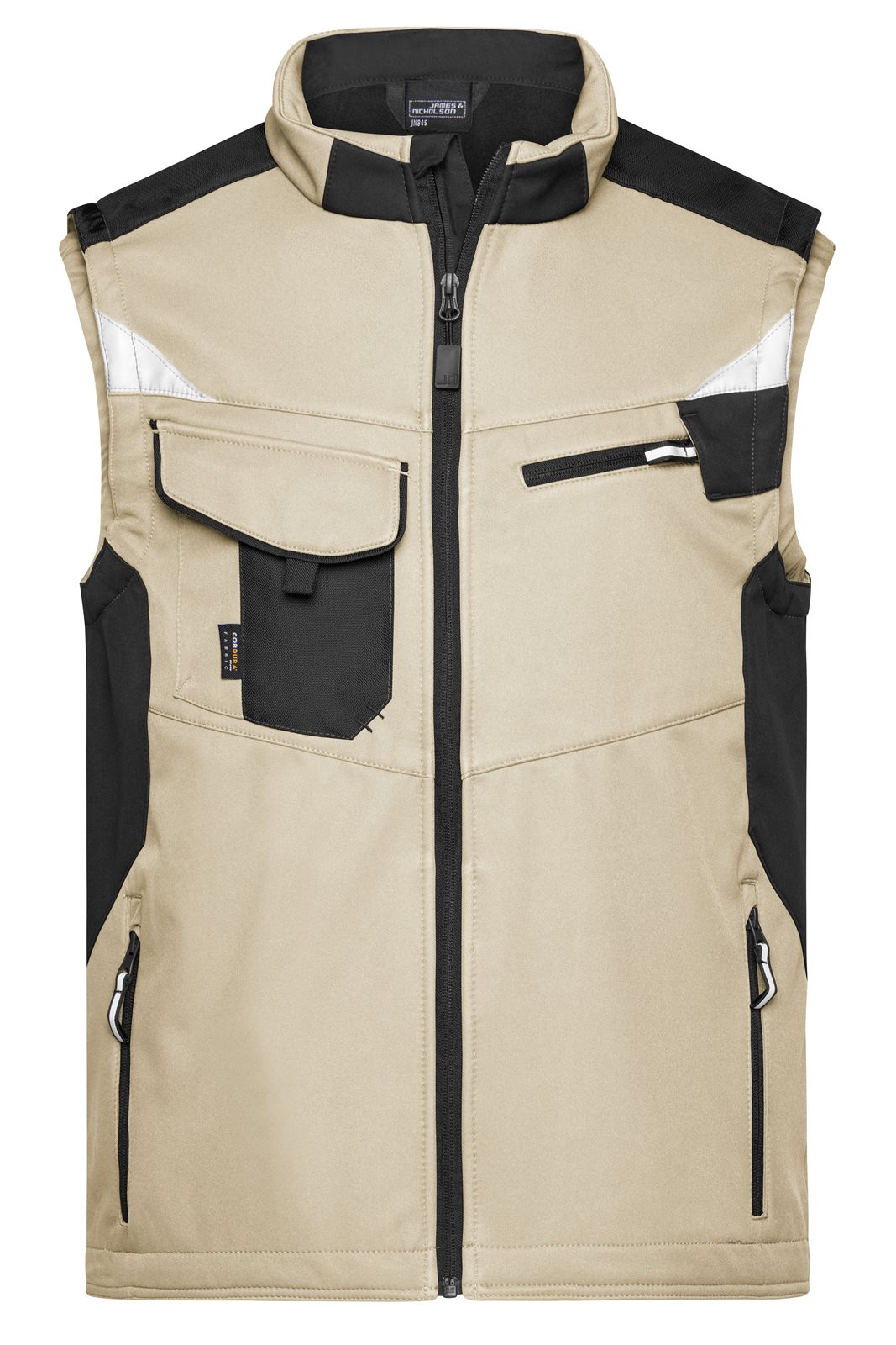 Weste Unisex Schwarz/Braun/Grau – Workwear Softshell Vest - STRONG -