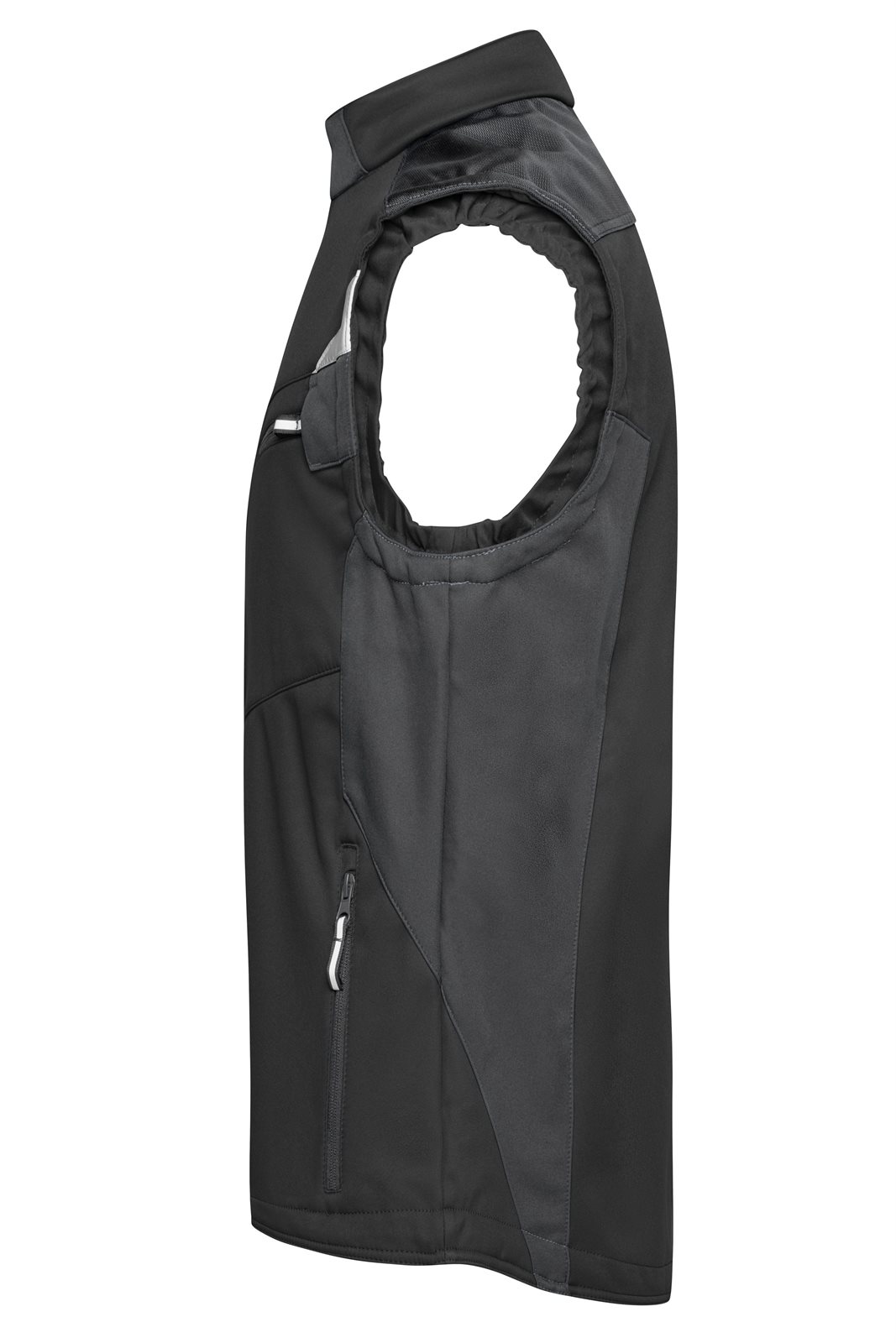 Weste Unisex Schwarz – Workwear Softshell Vest - STRONG -, Detailansicht