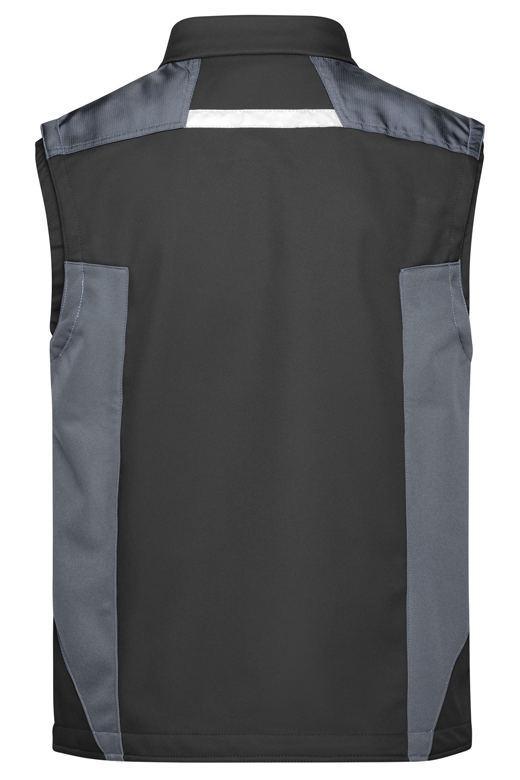 Weste Unisex Schwarz/Grau – Workwear Softshell Vest - STRONG -, Detailansicht