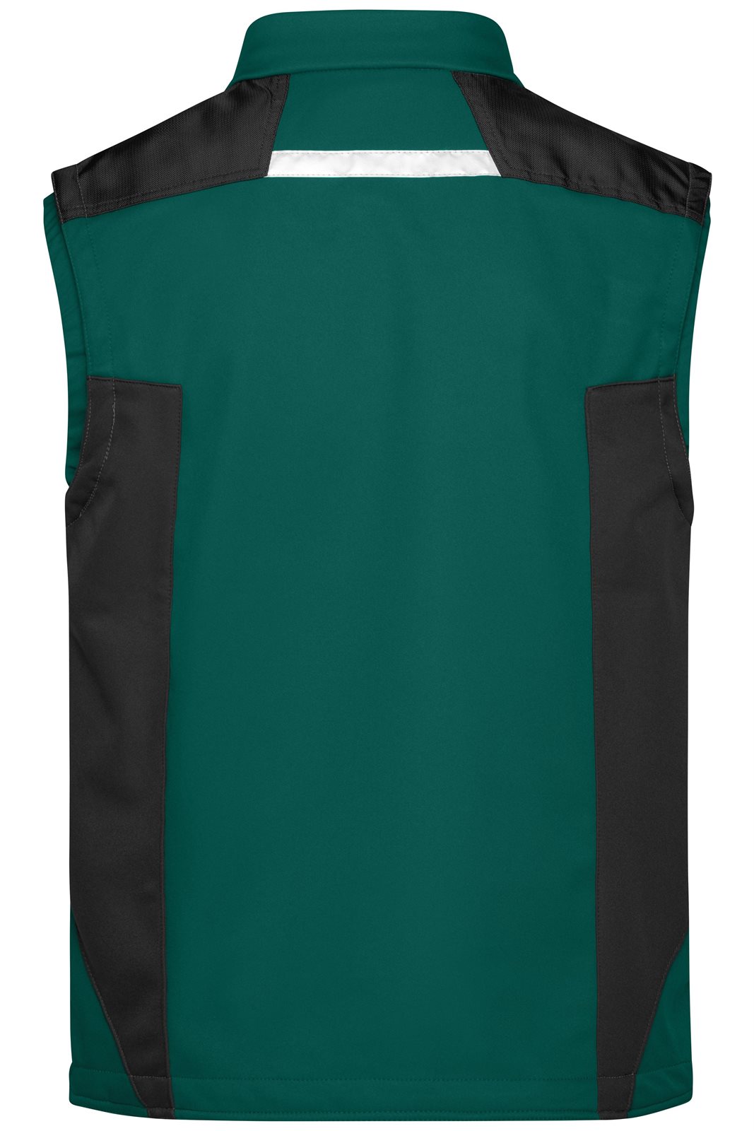 Weste Unisex Schwarz/Grün – Workwear Softshell Vest - STRONG -, Detailansicht