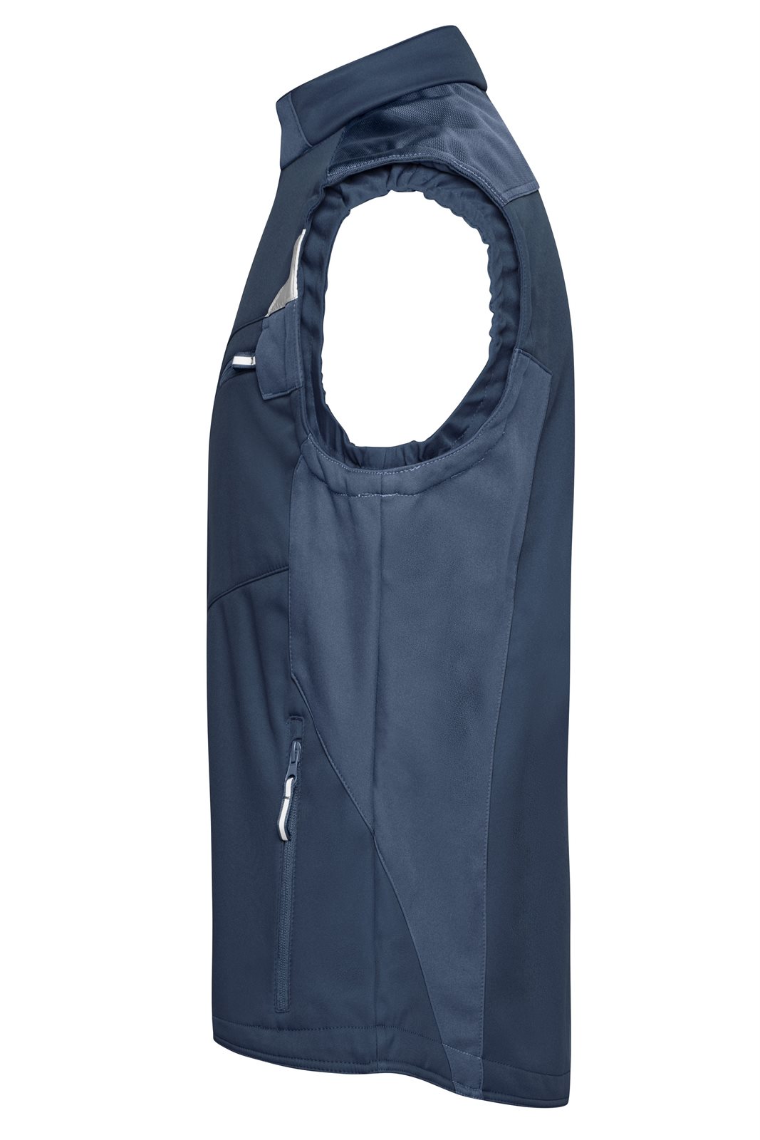 Weste Unisex Blau – Workwear Softshell Vest - STRONG -, Detailansicht