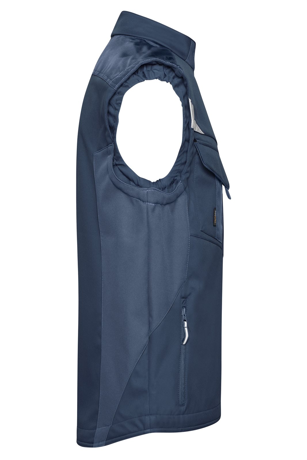 Weste Unisex Blau – Workwear Softshell Vest - STRONG -, Detailansicht