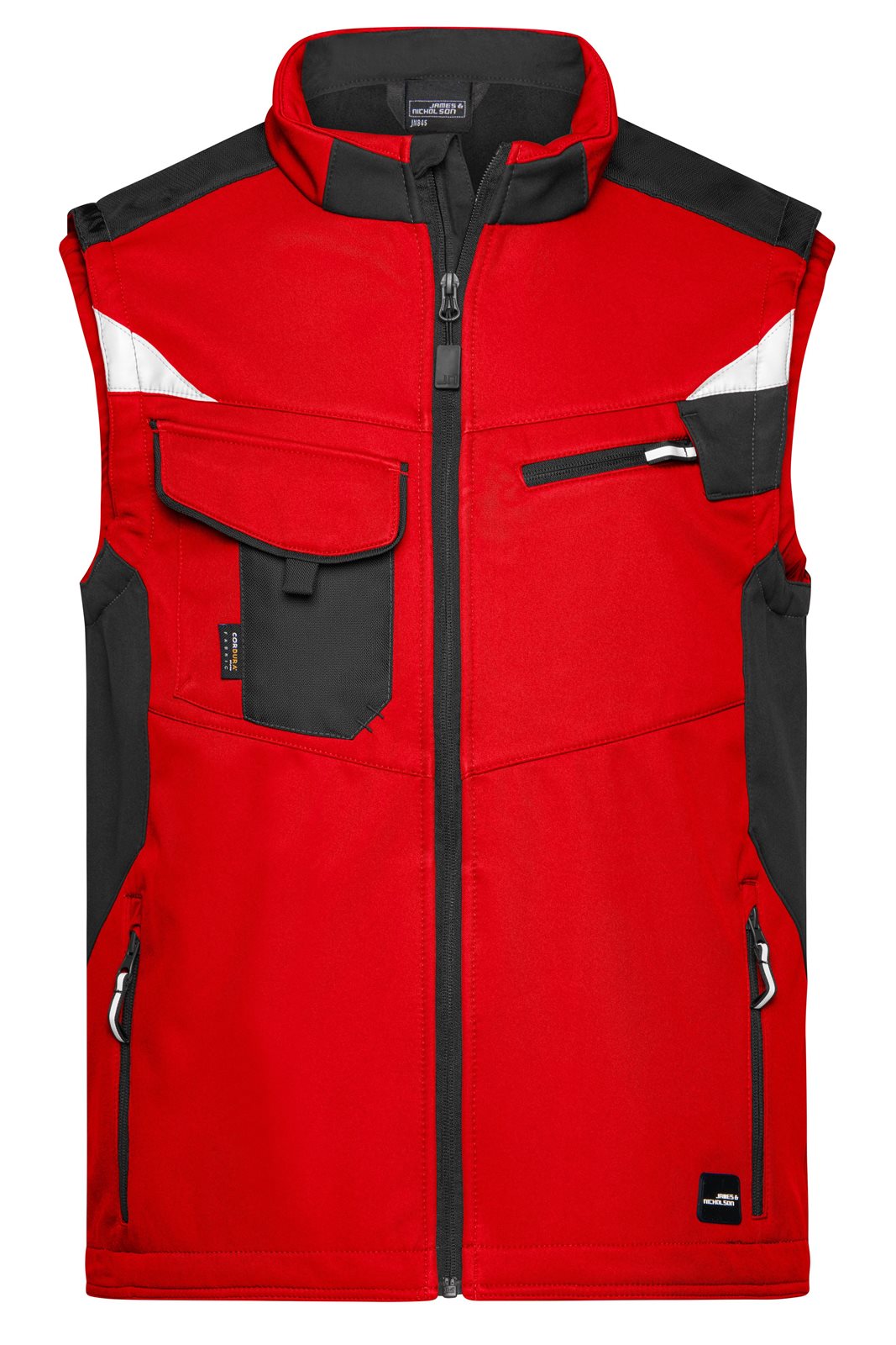 Weste Unisex Schwarz/Rot – Workwear Softshell Vest - STRONG -