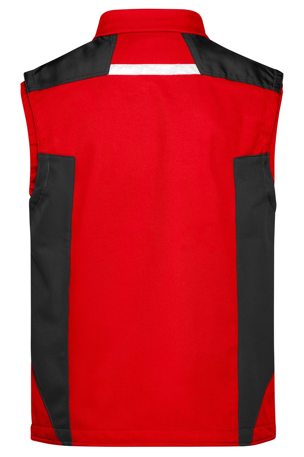 Weste Unisex Schwarz/Rot – Workwear Softshell Vest - STRONG -, Detailansicht