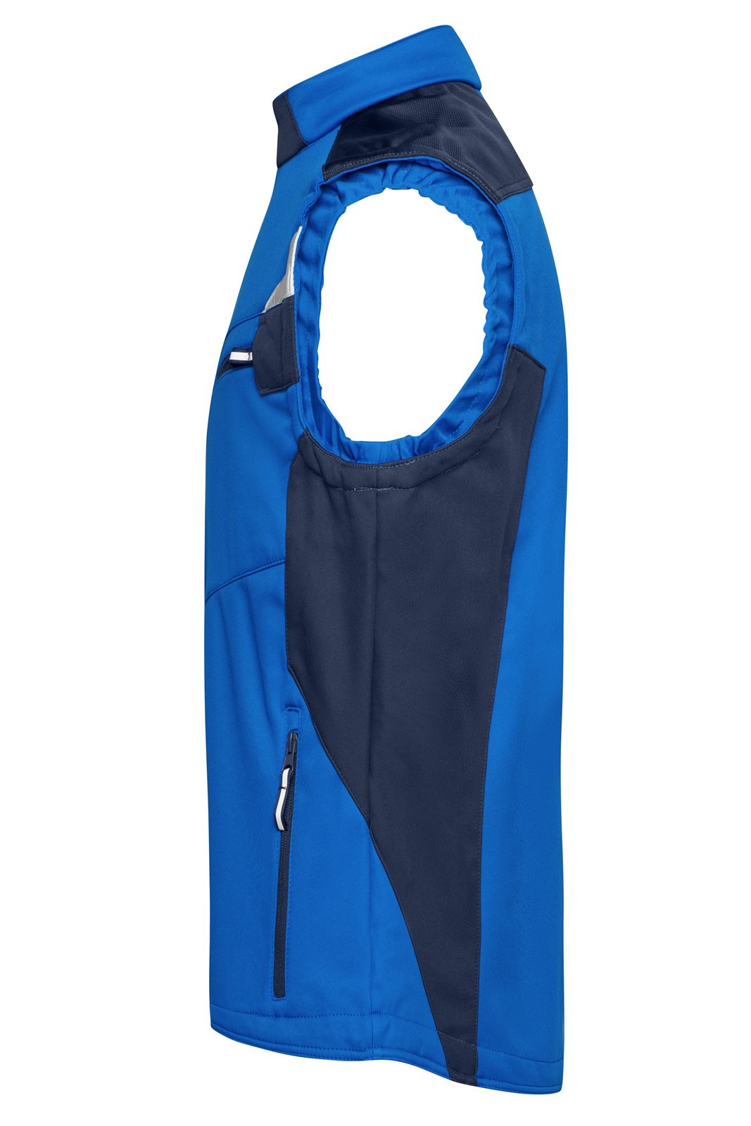 Weste Unisex Blau – Workwear Softshell Vest - STRONG -, Detailansicht