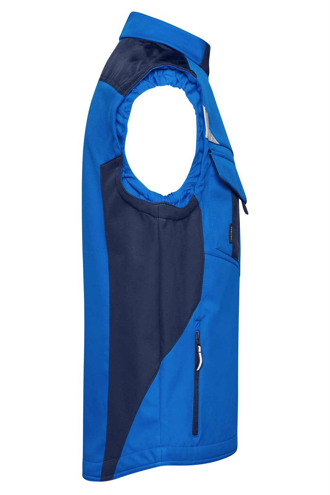 Weste Unisex Blau – Workwear Softshell Vest - STRONG -, Detailansicht