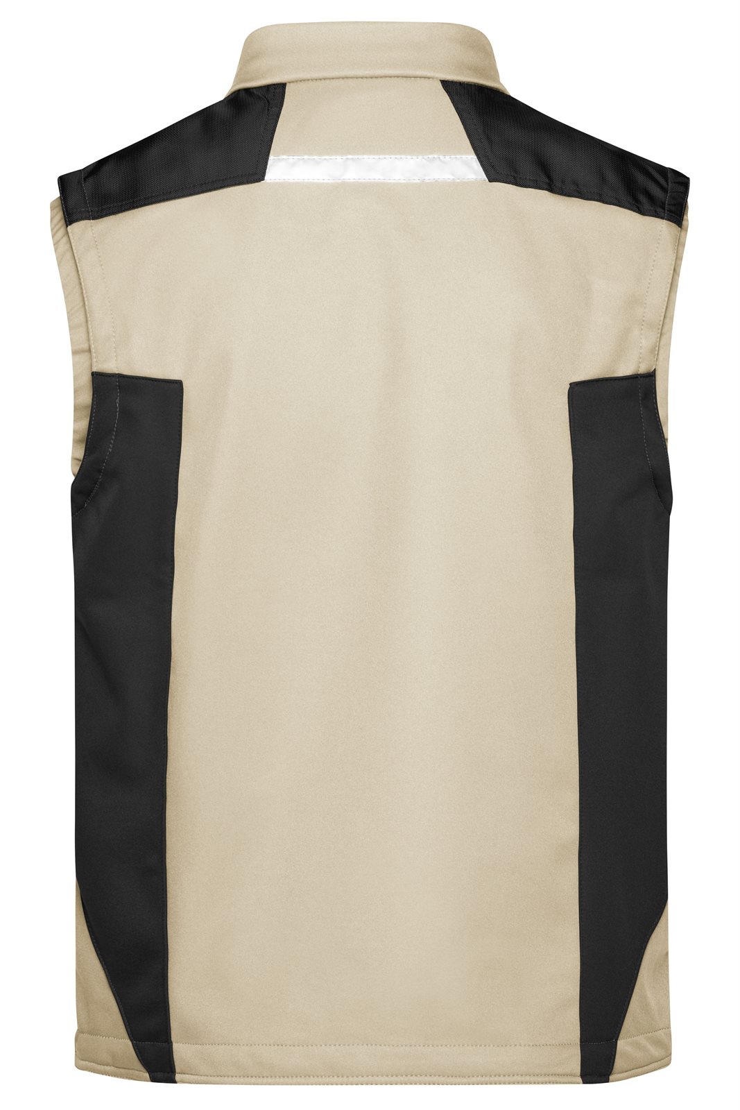 Weste Unisex Schwarz/Braun/Grau – Workwear Softshell Vest - STRONG -, Detailansicht