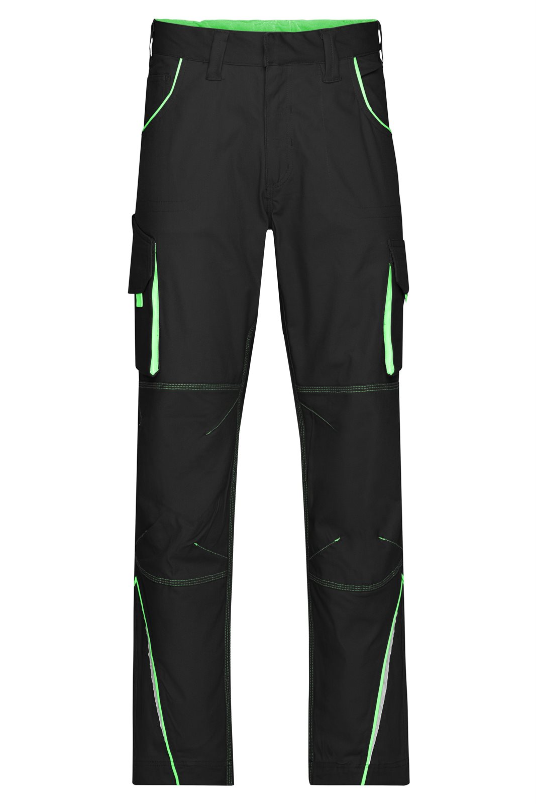 Hose Unisex Schwarz/Grün – Workwear Pants - COLOR -