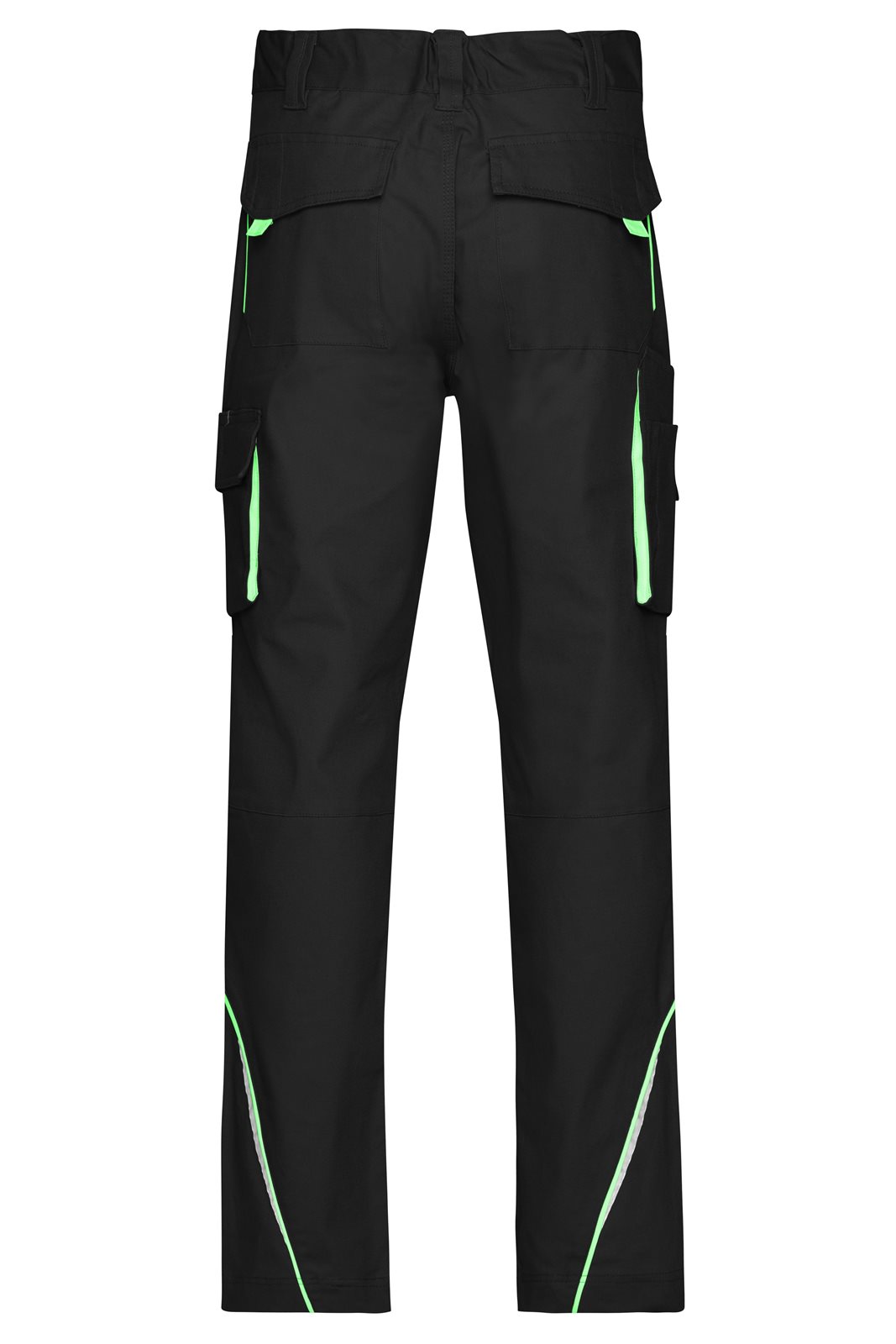 Hose Unisex Schwarz/Grün – Workwear Pants - COLOR -, Detailansicht