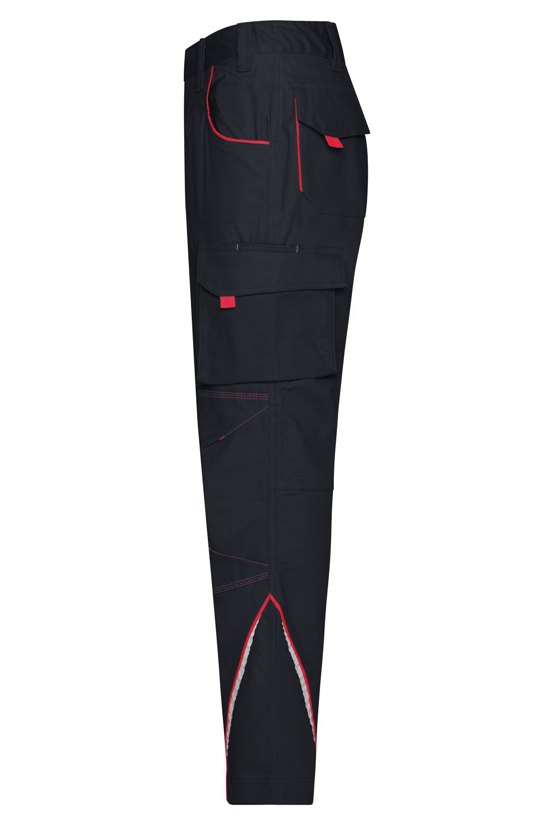 Hose Unisex Rot/Grau – Workwear Pants - COLOR -, Detailansicht