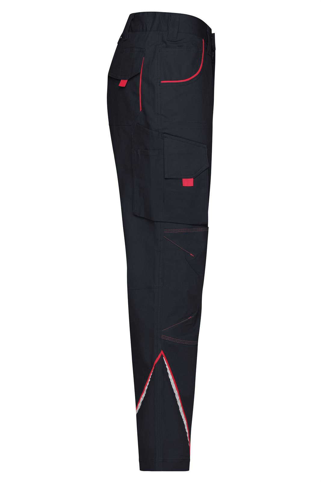 Hose Unisex Rot/Grau – Workwear Pants - COLOR -, Detailansicht