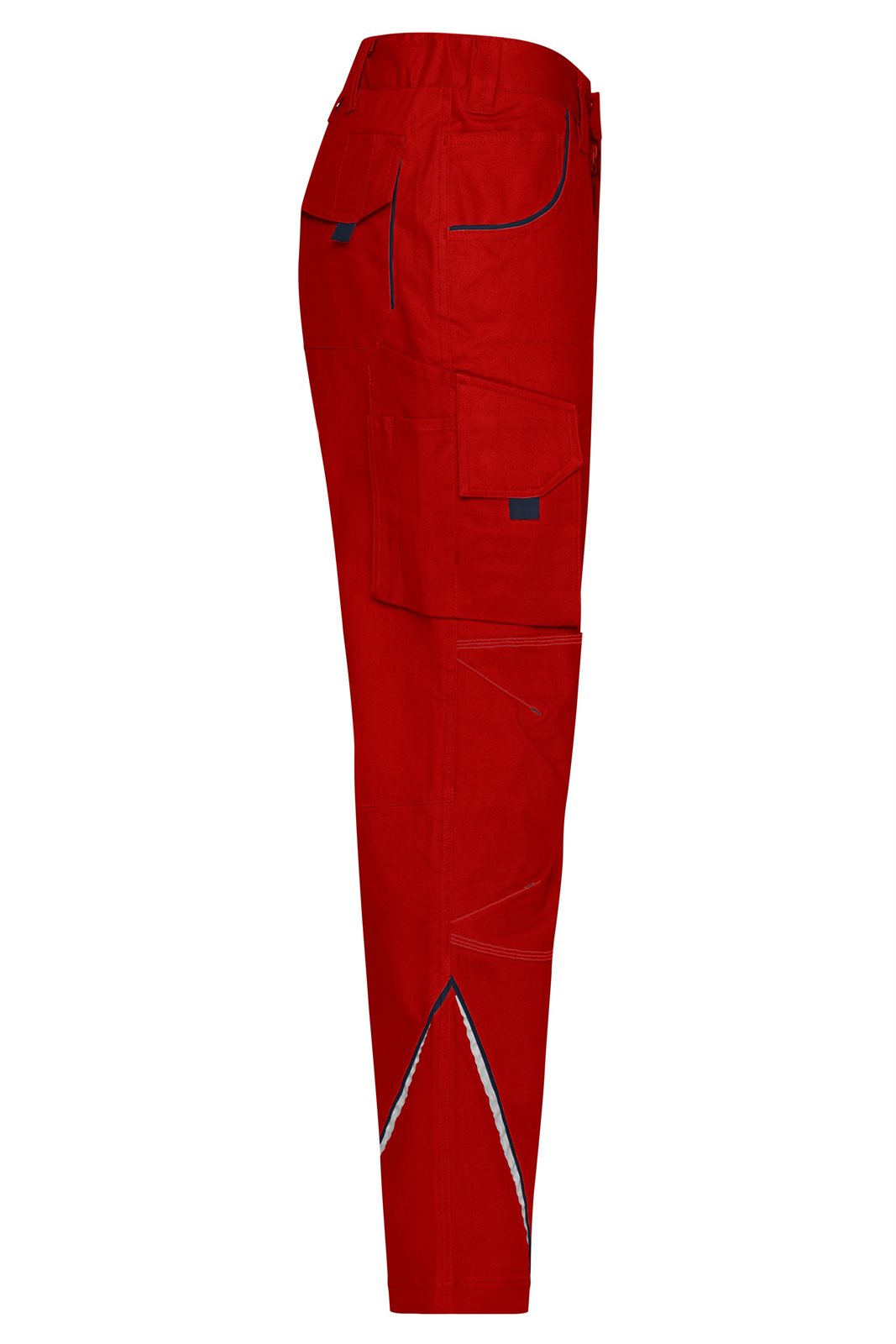Hose Unisex Rot/Blau – Workwear Pants - COLOR -, Detailansicht