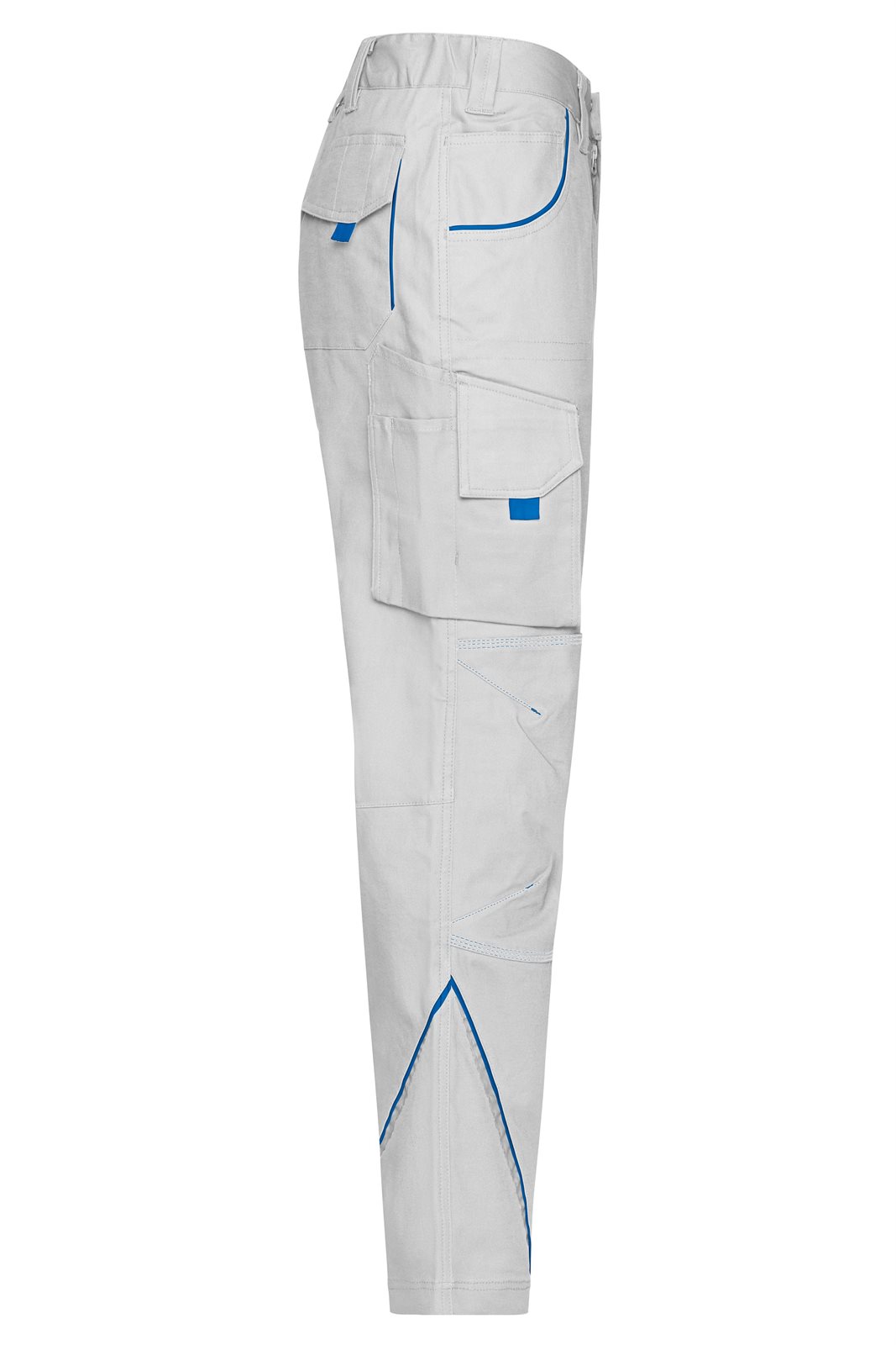 Hose Unisex Weiß/Blau – Workwear Pants - COLOR -, Detailansicht