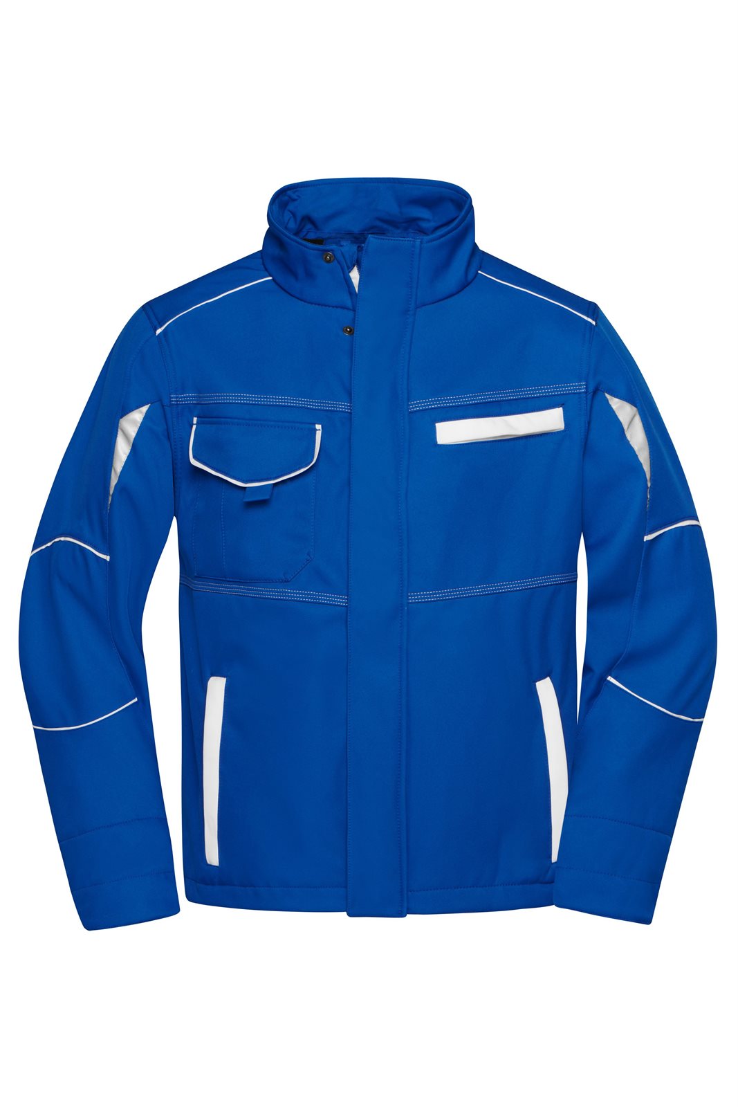 Jacke Unisex Weiß/Blau – Workwear Softshell Jacket - COLOR -