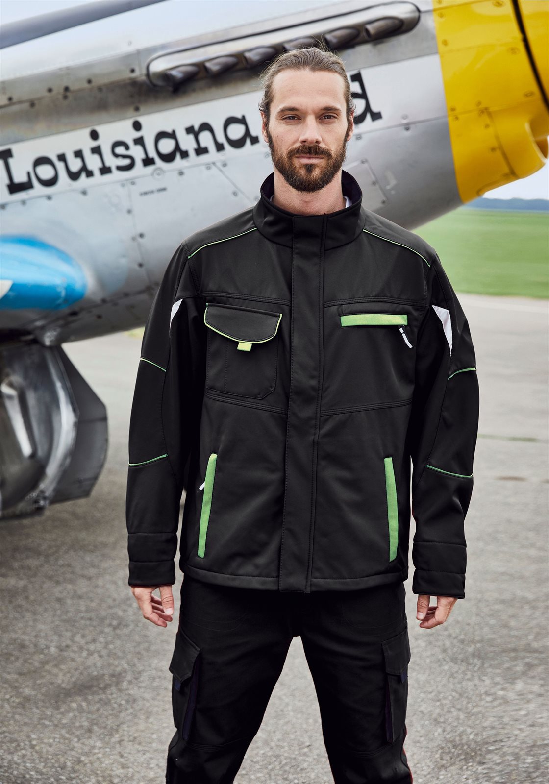 Jacke Unisex – Workwear Softshell Jacket - COLOR -, Detailansicht