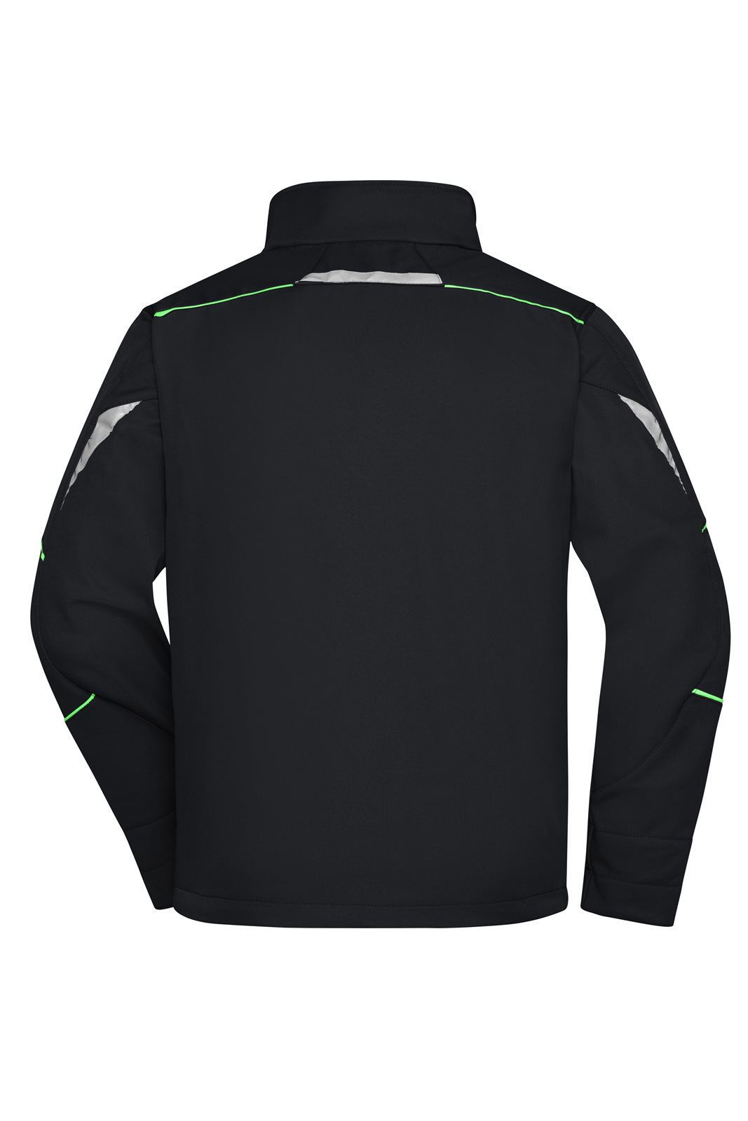 Jacke Unisex Schwarz/Grün – Workwear Softshell Jacket - COLOR -, Detailansicht