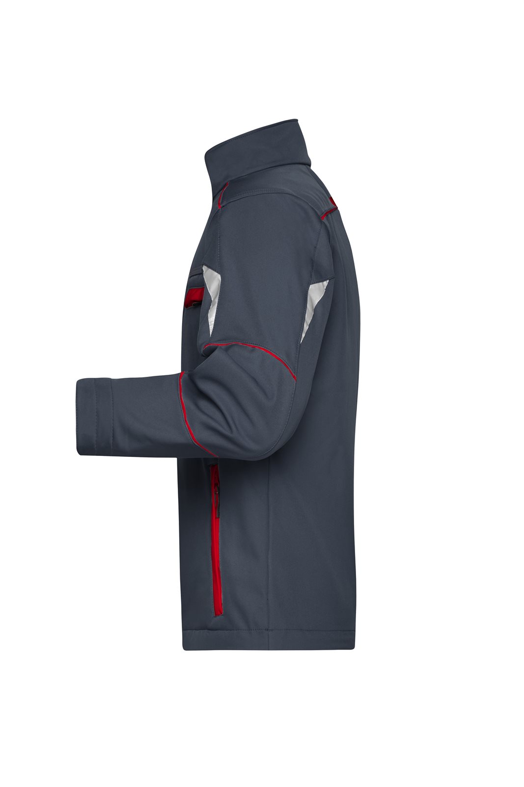 Jacke Unisex Rot/Grau – Workwear Softshell Jacket - COLOR -, Detailansicht