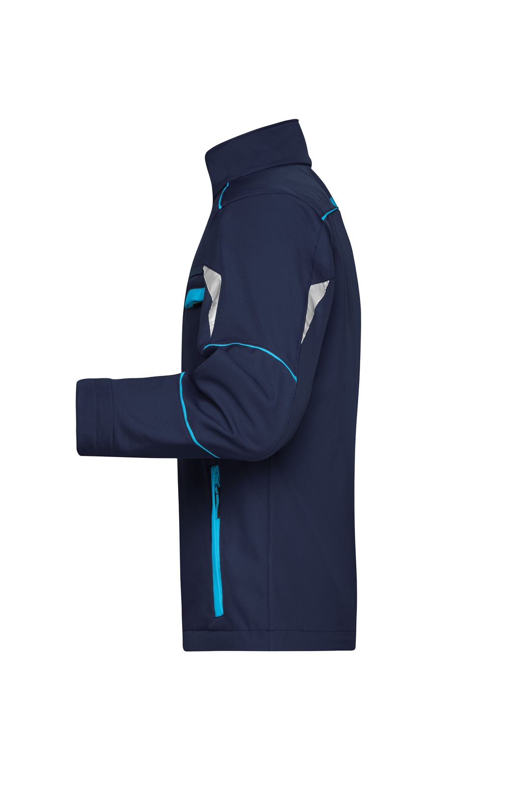 Jacke Unisex Blau – Workwear Softshell Jacket - COLOR -, Detailansicht
