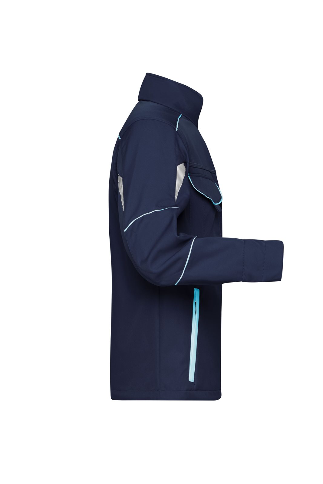 Jacke Unisex Blau – Workwear Softshell Jacket - COLOR -, Detailansicht
