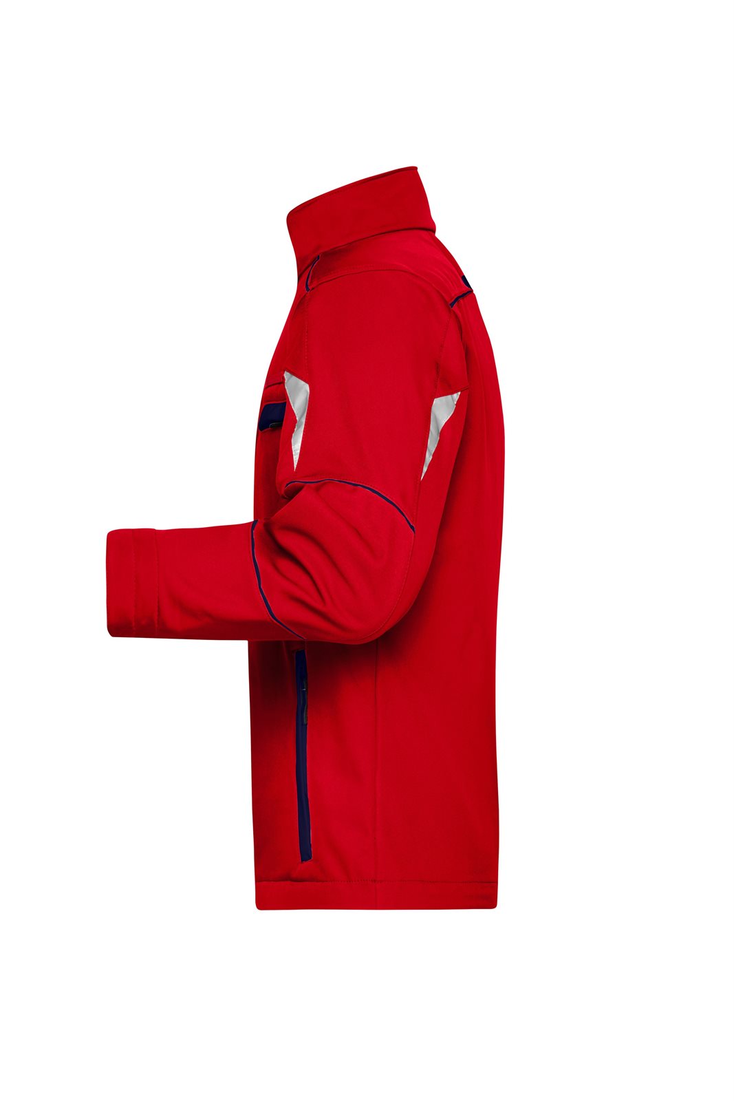 Jacke Unisex Rot/Blau – Workwear Softshell Jacket - COLOR -, Detailansicht