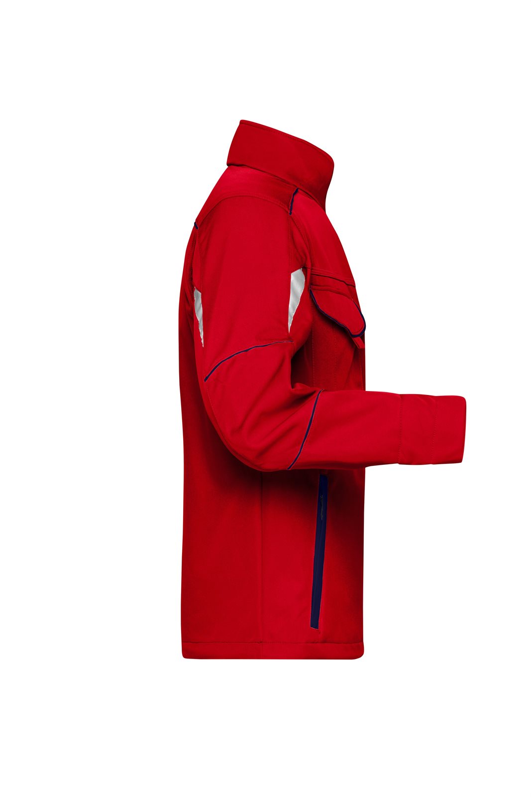 Jacke Unisex Rot/Blau – Workwear Softshell Jacket - COLOR -, Detailansicht