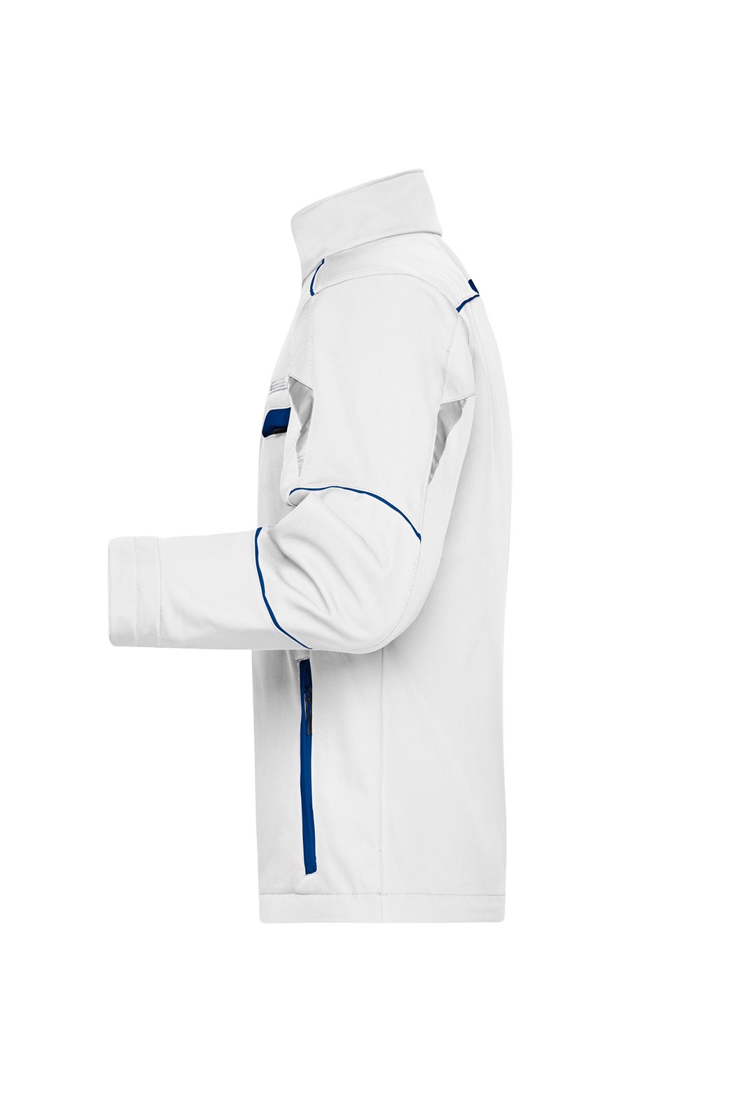Jacke Unisex Weiß/Blau – Workwear Softshell Jacket - COLOR -, Detailansicht